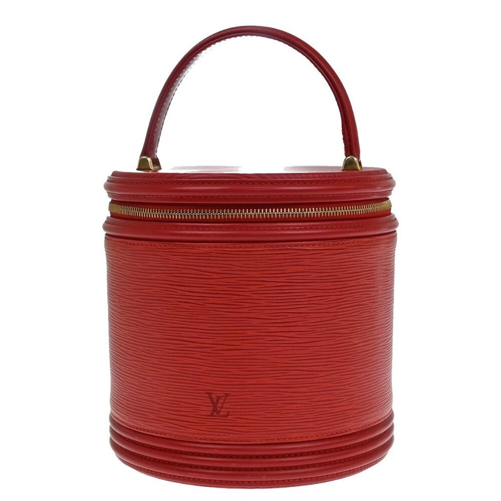 LOUIS VUITTON Cannes Hand Vanity Bag Epi Leather Red France M48032 34EF480